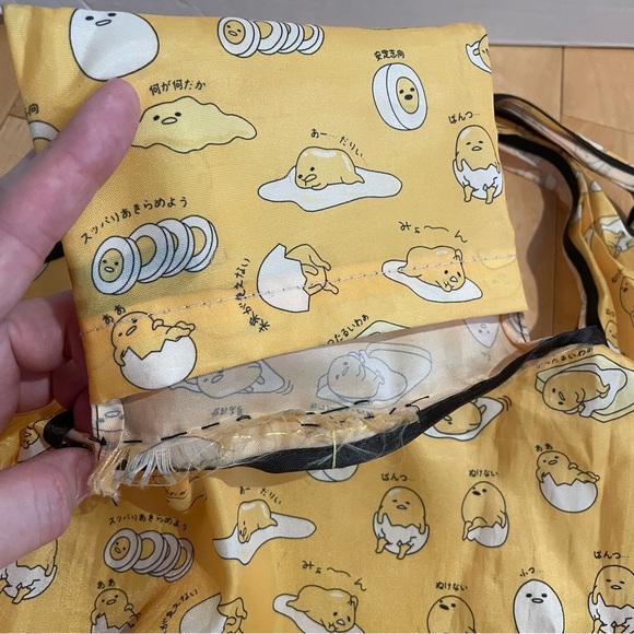 Sanrio gudetama large yellow packable tote - Picture 6 of 6